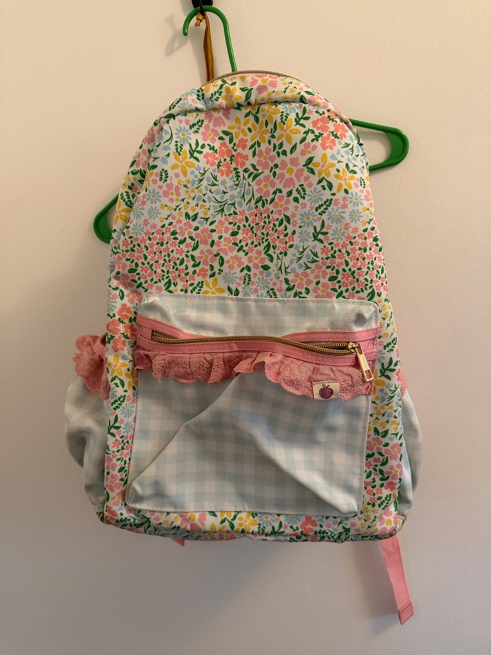 Cheeky plum Pink & Pastel Kids Backpack with Lace Trim